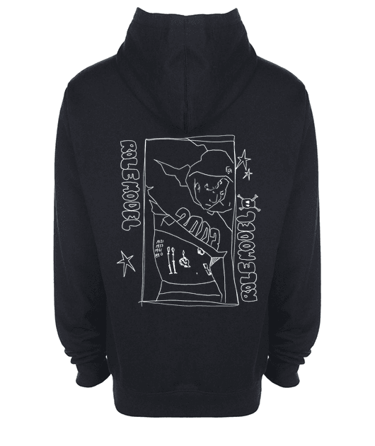 role model black unisex hoodie