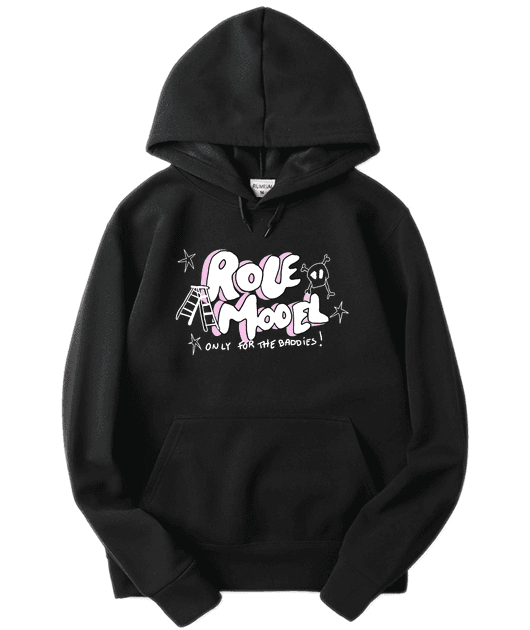 role model black unisex hoodie