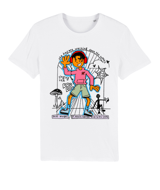 role model white tee